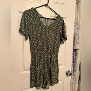 Old Navy Green V-Neck romper